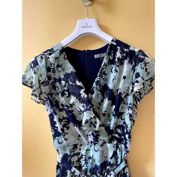 Danny & Nicole Plus Short Sleeve Floral Wrap Dress Size 16 - Picture 5 of 8